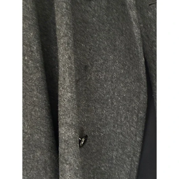 VTG Stratojac Charcoal Grey Wool Blend Double Breasted Overcoat USA Mens sz 42 - Picture 11 of 16